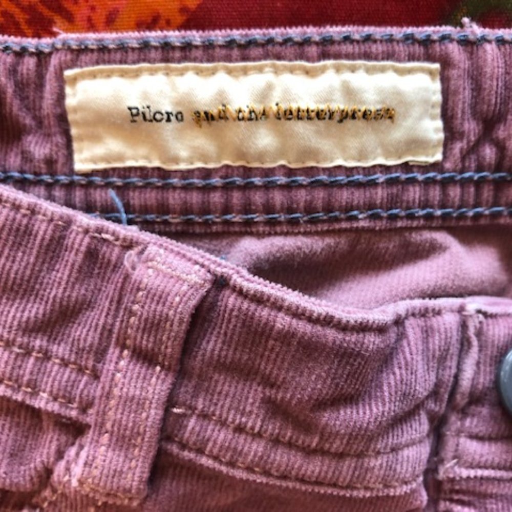 Pilcro and the Letterpress Purple Corduroy Pants